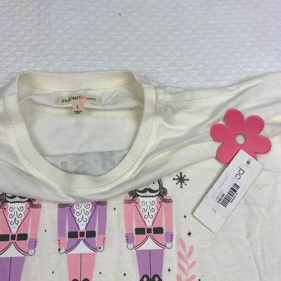 Paper Flower Girl's Large 12 Let's Get Crackin Nutcracker Christmas Top Shirt - Picture 4 of 8